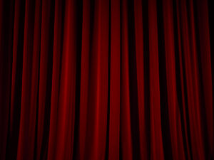 Red theatre curtains