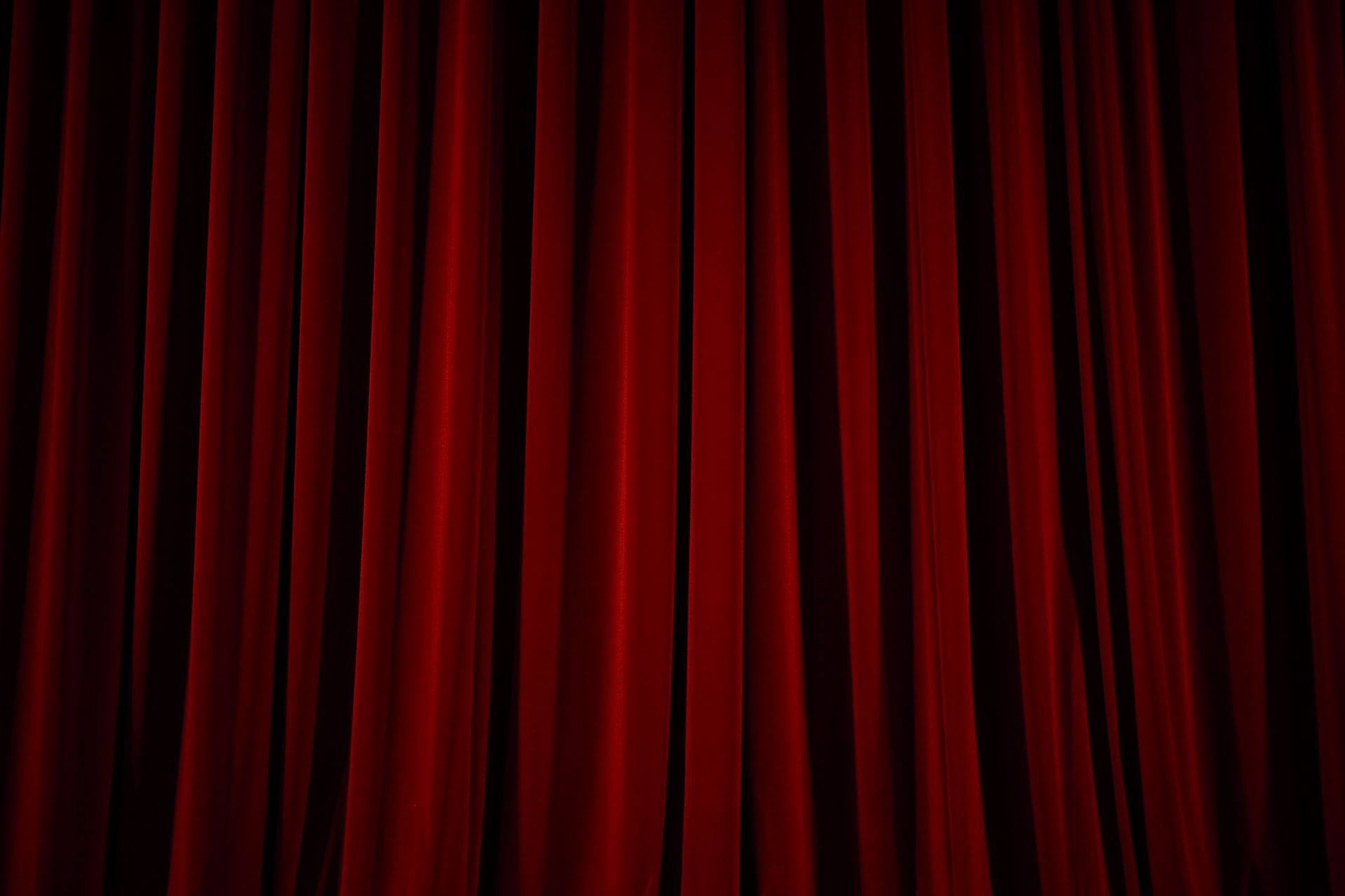 Red theatre curtains